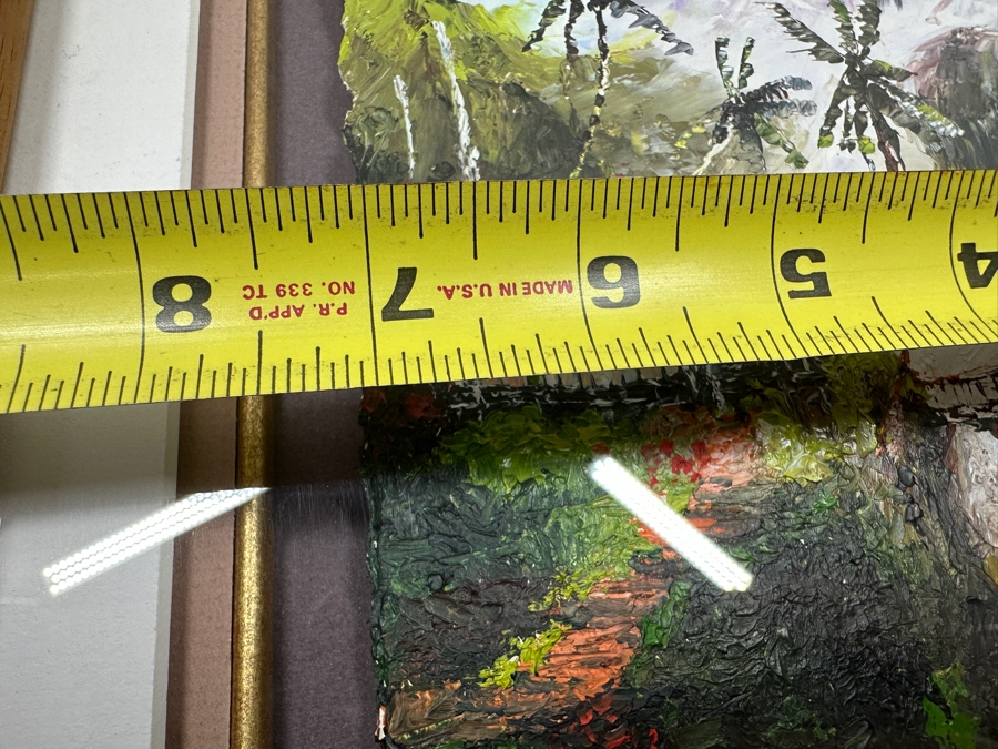 Christian Riso Original Hawaiian Oil Painting 7.5 X 9 Shadowbox Framed 14 X 15.5 [Photo 13]