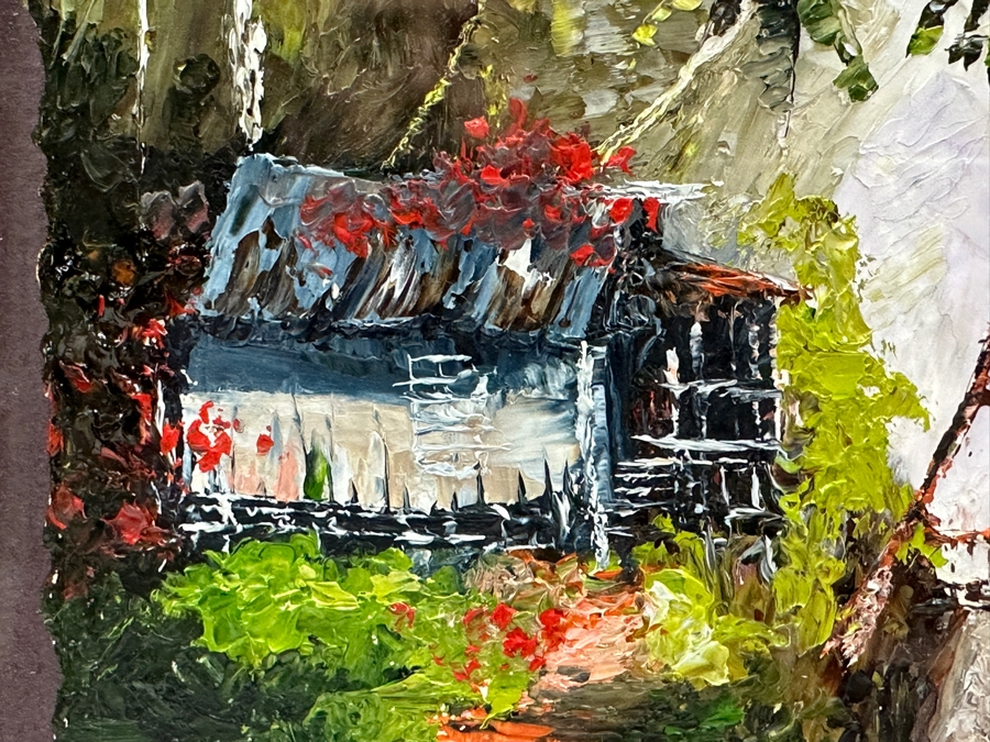 Christian Riso Original Hawaiian Oil Painting 7.5 X 9 Shadowbox Framed 14 X 15.5 [Photo 5]