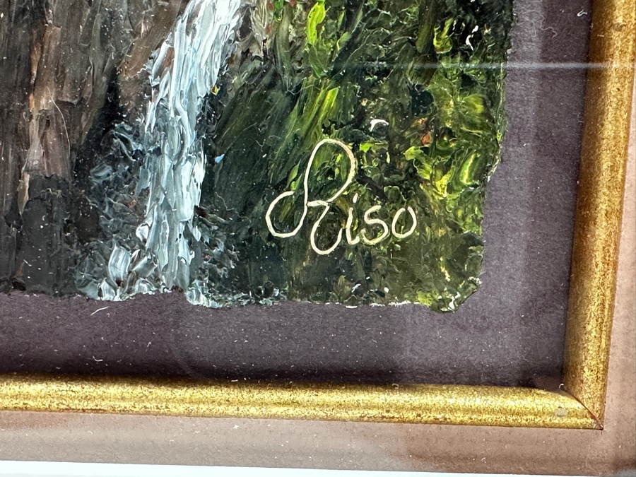 Christian Riso Original Hawaiian Oil Painting 7.5 X 9 Shadowbox Framed 14 X 15.5 [Photo 7]