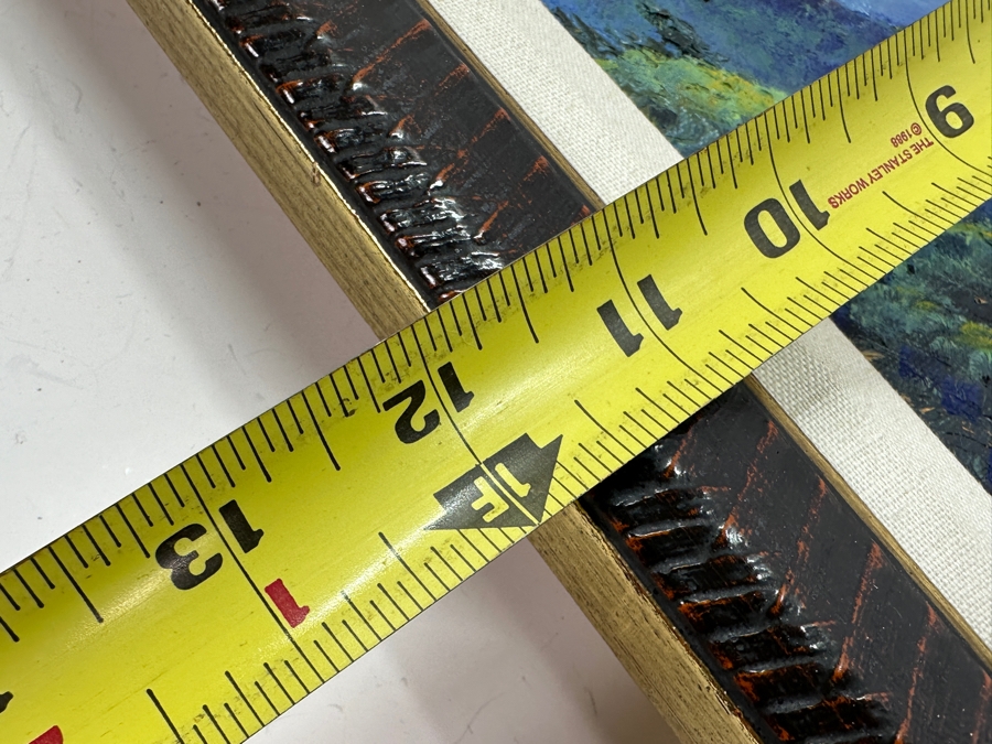 Stephen Sands (B. 1930, Hawaii) Original Plein Air Oil Painting On Canvas Of A Hawaiian Waterfall Dated 2001 7.5 X 9.5 Framed 12 X 14 [Photo 11]