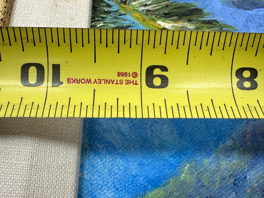 Stephen Sands (B. 1930, Hawaii) Original Plein Air Oil Painting On Canvas Of A Hawaiian Waterfall Dated 2001 7.5 X 9.5 Framed 12 X 14 [Photo 10]