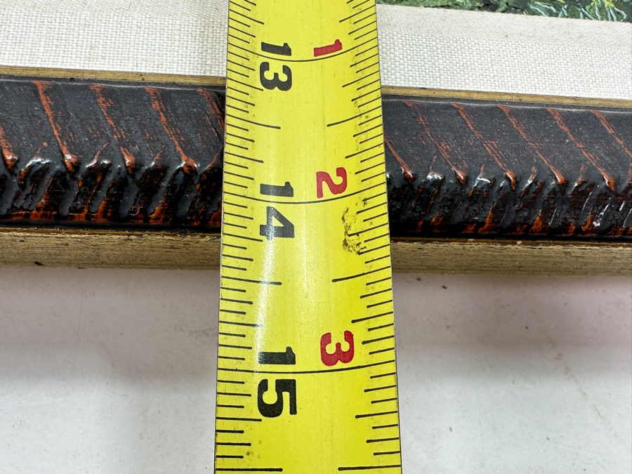 Stephen Sands (B. 1930, Hawaii) Original Plein Air Oil Painting On Canvas Of A Hawaiian Waterfall Dated 2001 7.5 X 9.5 Framed 12 X 14 [Photo 12]