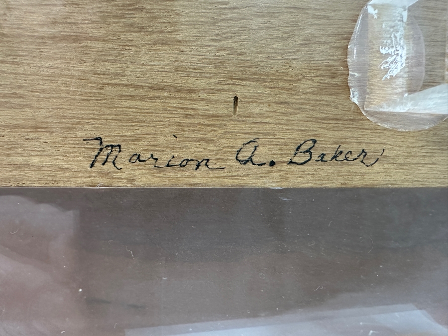 Marion A. Baker Original Mixed Media Fabric Artwork Titled 'Double Rocket Action' Displayed In A Lucite Shadowbox Frame 31.5W X 18H X 5D [Photo 13]