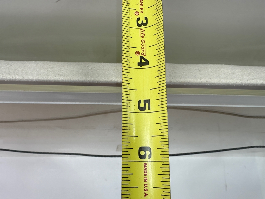 Marion A. Baker Original Mixed Media Fabric Artwork Titled 'Double Rocket Action' Displayed In A Lucite Shadowbox Frame 31.5W X 18H X 5D [Photo 18]