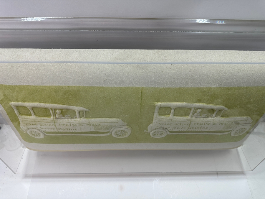 Marion A. Baker Original Mixed Media Fabric Artwork Titled 'Double Rocket Action' Displayed In A Lucite Shadowbox Frame 31.5W X 18H X 5D [Photo 9]