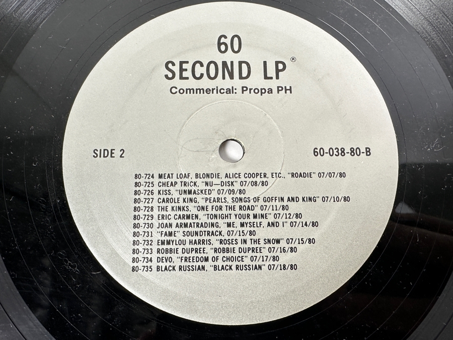 Vintage '60 Second LP' Vinyl Record Promotional Albums Featuring: The Beatles, Public Image Ltd., Van Halen, Jimi Hendrix, Beach Boys, Black Sabbath, Star Wars Soundtrack, Judas Priest, KISS, DEVO, Rolling Stones & More [Photo 6]