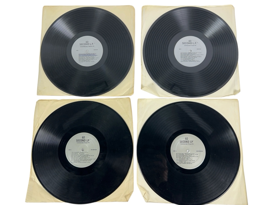 Vintage '60 Second LP' Vinyl Record Promotional Albums Featuring: The Beatles, Public Image Ltd., Van Halen, Jimi Hendrix, Beach Boys, Black Sabbath, Star Wars Soundtrack, Judas Priest, KISS, DEVO, Rolling Stones & More