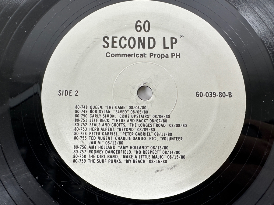 Vintage '60 Second LP' Vinyl Record Promotional Albums Featuring: The Beatles, Public Image Ltd., Van Halen, Jimi Hendrix, Beach Boys, Black Sabbath, Star Wars Soundtrack, Judas Priest, KISS, DEVO, Rolling Stones & More [Photo 8]