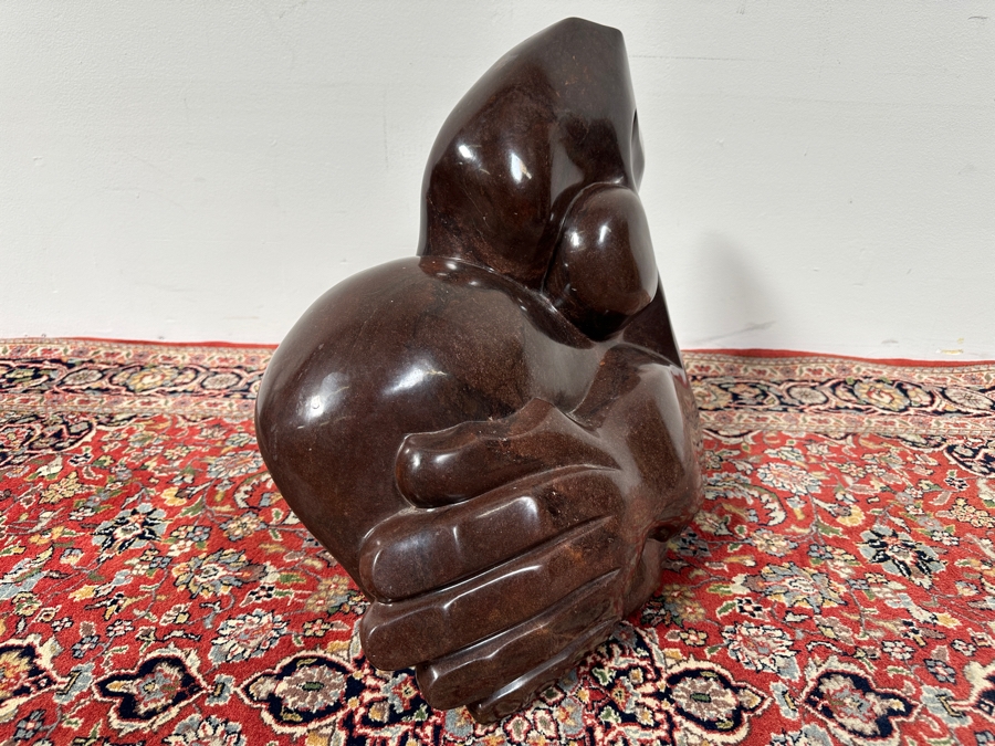 Large Vintage African Shona Carved Stone Sculpture Statue Signed ROSANI 19W X 8D X 18H [Photo 6]