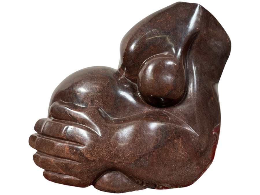 Large Vintage African Shona Carved Stone Sculpture Statue Signed ROSANI 19W X 8D X 18H [Photo 2]