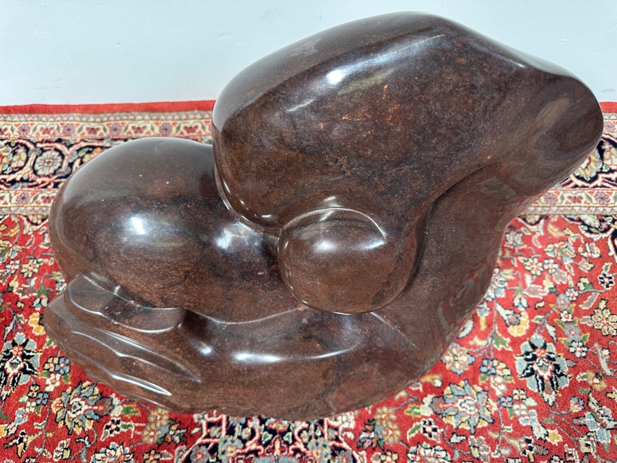 Large Vintage African Shona Carved Stone Sculpture Statue Signed ROSANI 19W X 8D X 18H [Photo 5]