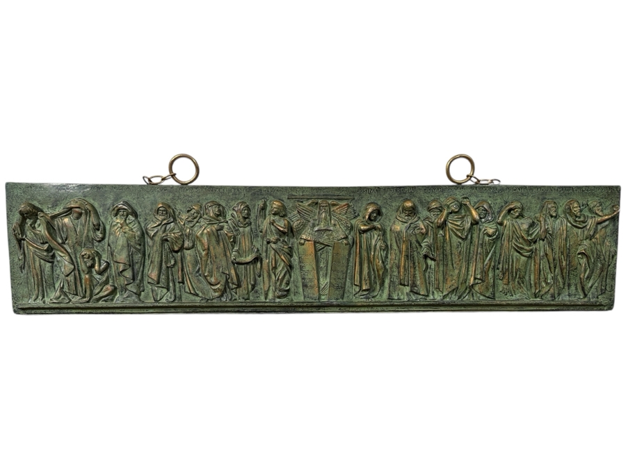 Vintage Harold Studios Inc. Relief Plaster Wall Sculpture Depicting Biblical Prophets Figures 55W X 12H X 1D [Photo 1]