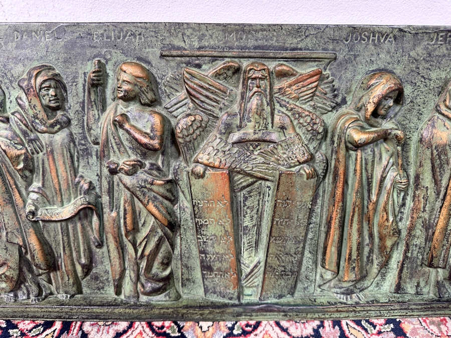 Vintage Harold Studios Inc. Relief Plaster Wall Sculpture Depicting Biblical Prophets Figures 55W X 12H X 1D [Photo 5]