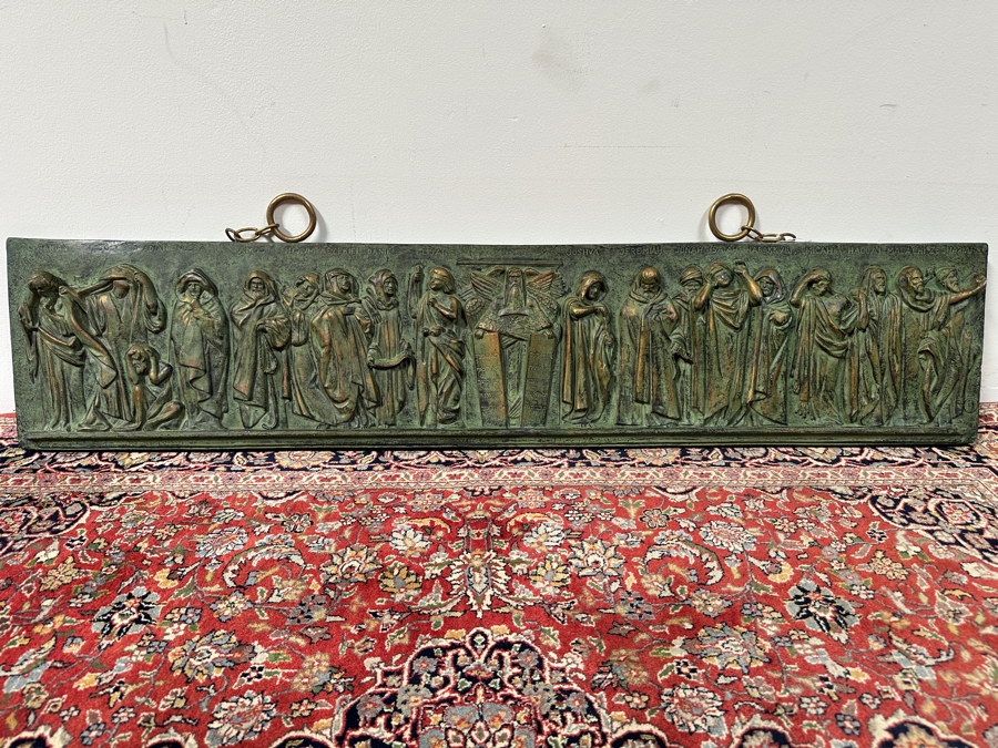 Vintage Harold Studios Inc. Relief Plaster Wall Sculpture Depicting Biblical Prophets Figures 55W X 12H X 1D [Photo 2]