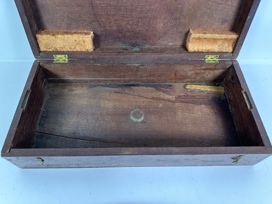 Antique 1800s John Roach, Optician Cased Brass Surveyor's Compass Used For Measuring Horizontal Angles In Land Surveying 79 Nassau Street, New York, NY 14.25W X 7D X 3.5H [Photo 8]