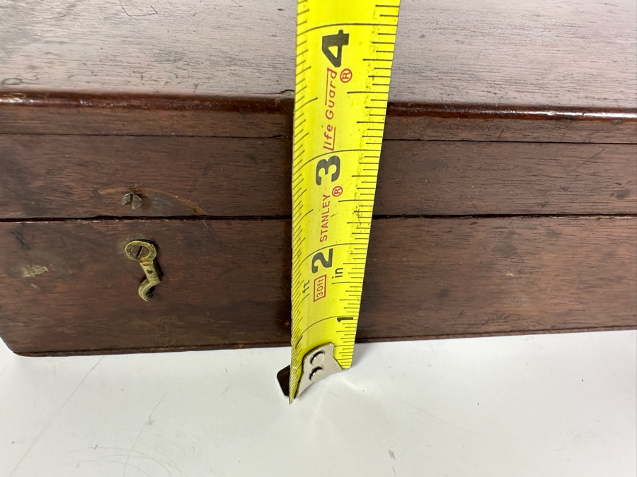 Antique 1800s John Roach, Optician Cased Brass Surveyor's Compass Used For Measuring Horizontal Angles In Land Surveying 79 Nassau Street, New York, NY 14.25W X 7D X 3.5H [Photo 12]