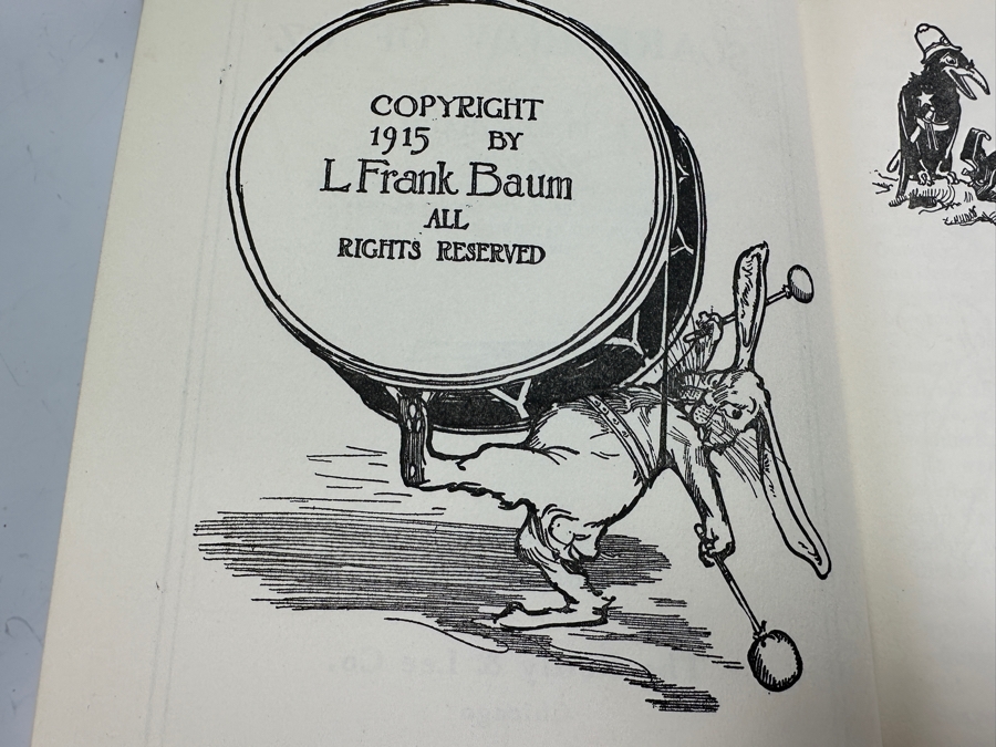 (6) Vintage L. Frank Baum Oz Hardcover Books: Pirates In Oz, The Scarecrow Of Oz, The Giant Horse Of Oz, The Emerald City Of Oz, Glinda Of Oz & Kabumpo In Oz Dating From 1910-1931 [Photo 12]