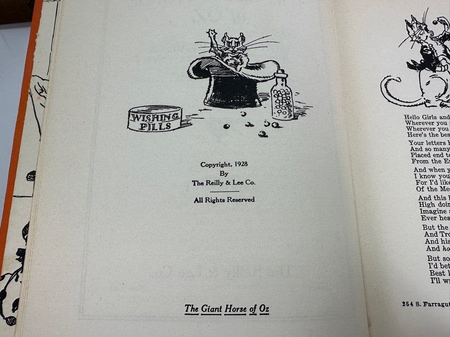 (6) Vintage L. Frank Baum Oz Hardcover Books: Pirates In Oz, The Scarecrow Of Oz, The Giant Horse Of Oz, The Emerald City Of Oz, Glinda Of Oz & Kabumpo In Oz Dating From 1910-1931 [Photo 14]