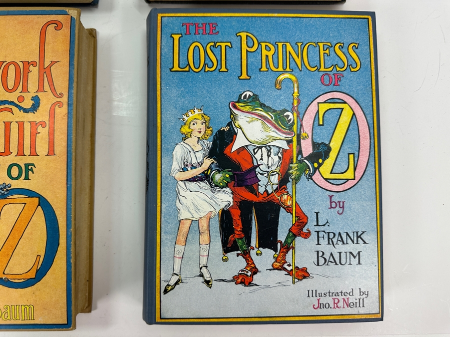 (4) Vintage L. Frank Baum Oz Hardcover Books: The Magic Of Oz, Rinkitink In Oz, The Patchwork Girl Of Oz & The Lost Princess Of Oz Dating From 1913-1919 [Photo 5]