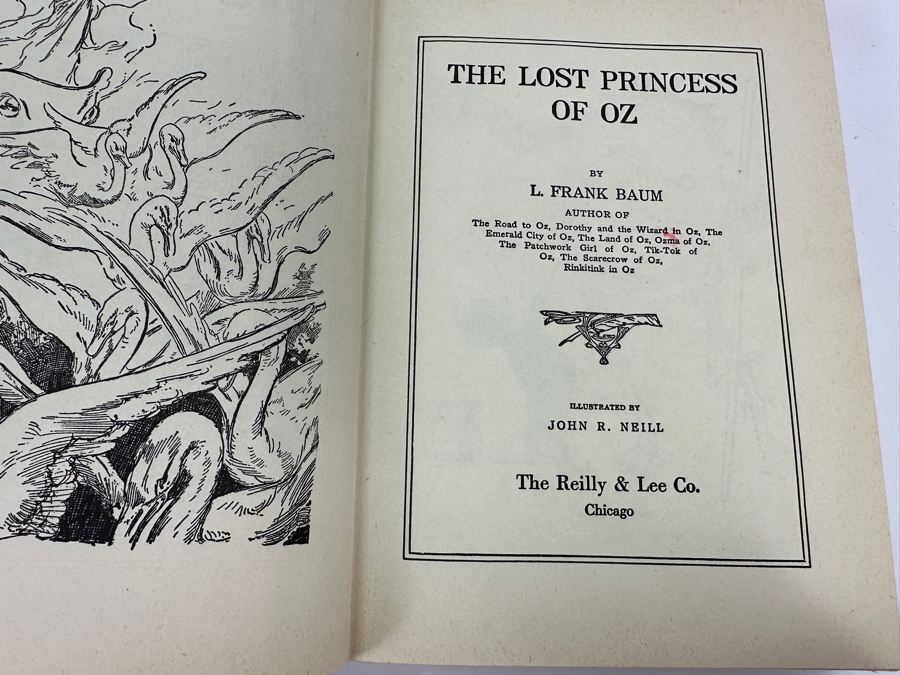 (4) Vintage L. Frank Baum Oz Hardcover Books: The Magic Of Oz, Rinkitink In Oz, The Patchwork Girl Of Oz & The Lost Princess Of Oz Dating From 1913-1919 [Photo 6]