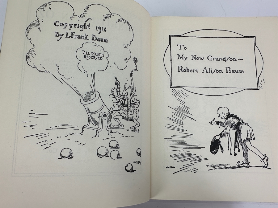 (4) Vintage L. Frank Baum Oz Hardcover Books: The Magic Of Oz, Rinkitink In Oz, The Patchwork Girl Of Oz & The Lost Princess Of Oz Dating From 1913-1919 [Photo 11]