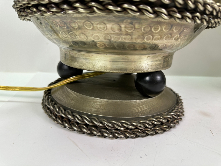 Pair of John Richards Lighting Metal Table Lamps with Rope Detailing 39.5'H [Photo 7]