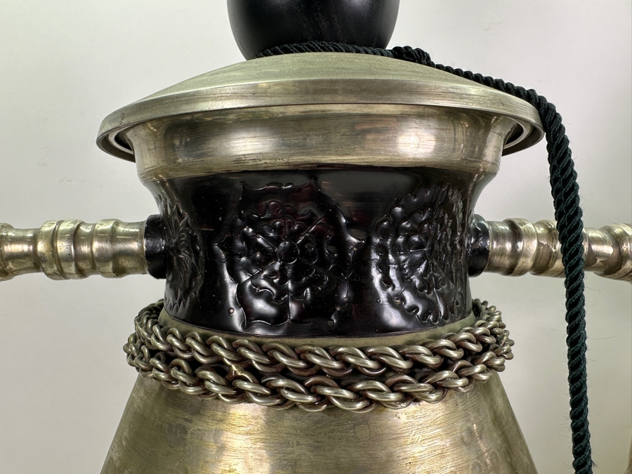 Pair of John Richards Lighting Metal Table Lamps with Rope Detailing 39.5'H [Photo 5]