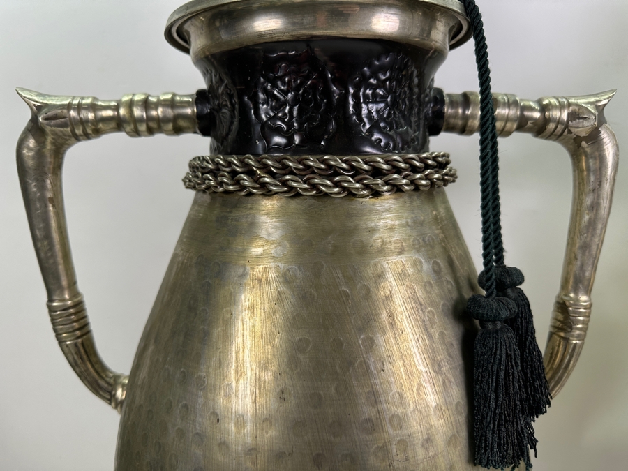 Pair of John Richards Lighting Metal Table Lamps with Rope Detailing 39.5'H [Photo 4]