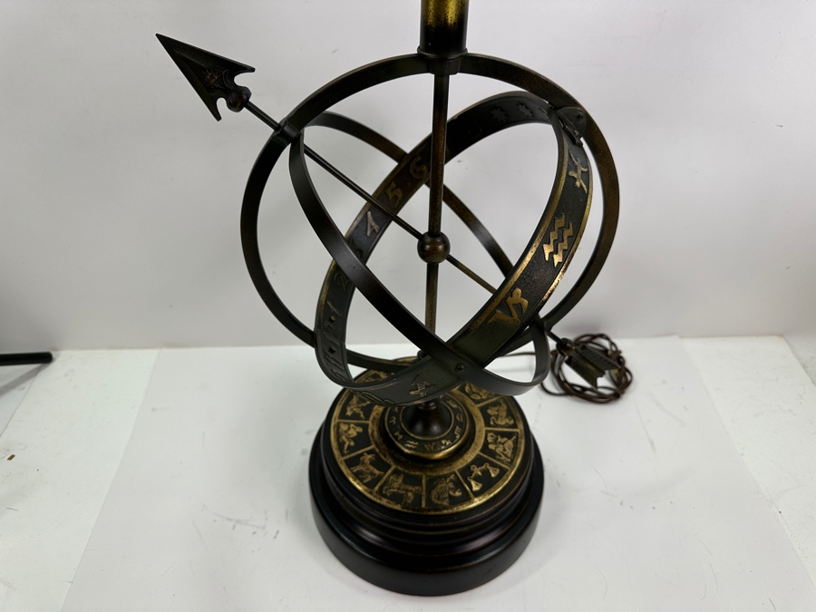 Vintage Frederick Cooper Zodiac / Armillary Table Lamp 36H [Photo 5]