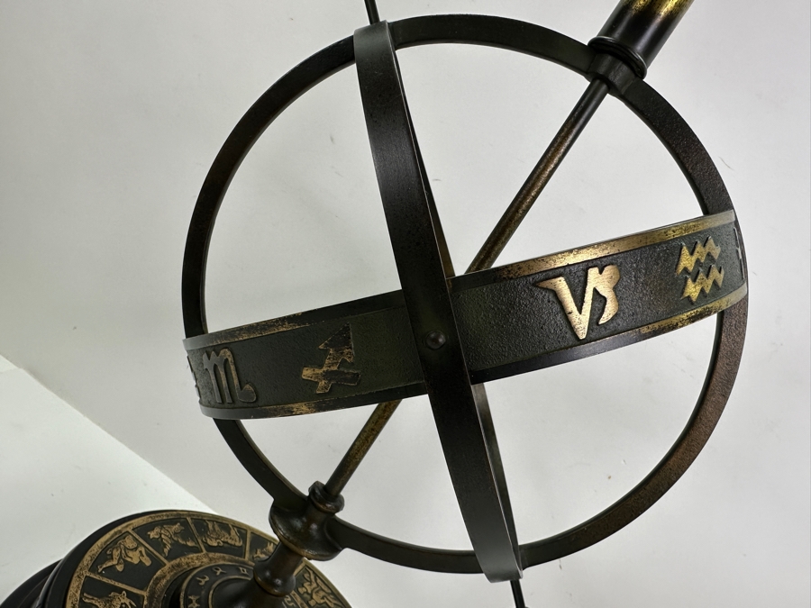 Vintage Frederick Cooper Zodiac / Armillary Table Lamp 36H [Photo 7]