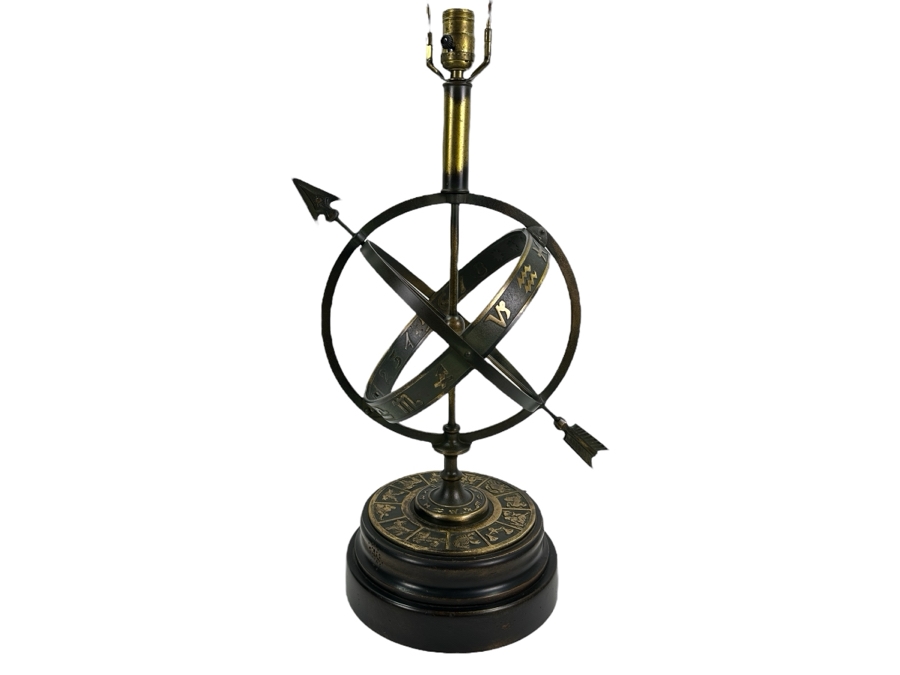 Vintage Frederick Cooper Zodiac / Armillary Table Lamp 36H [Photo 1]