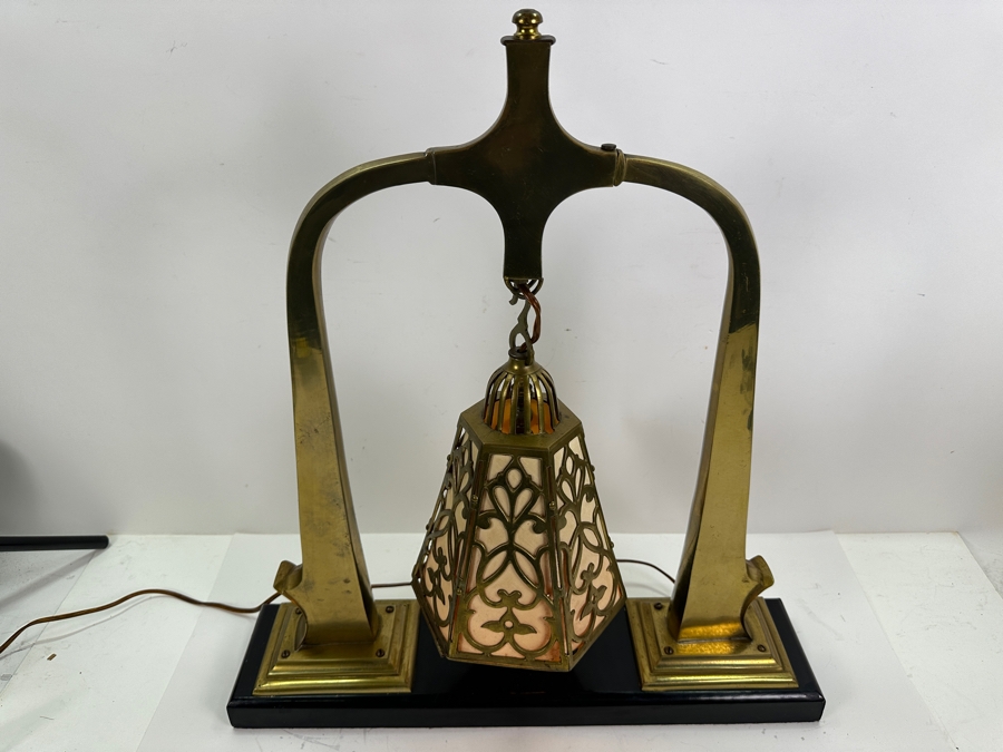Vintage Brass Indian Hanging Light Lamp 21W X 5D X 23H [Photo 4]
