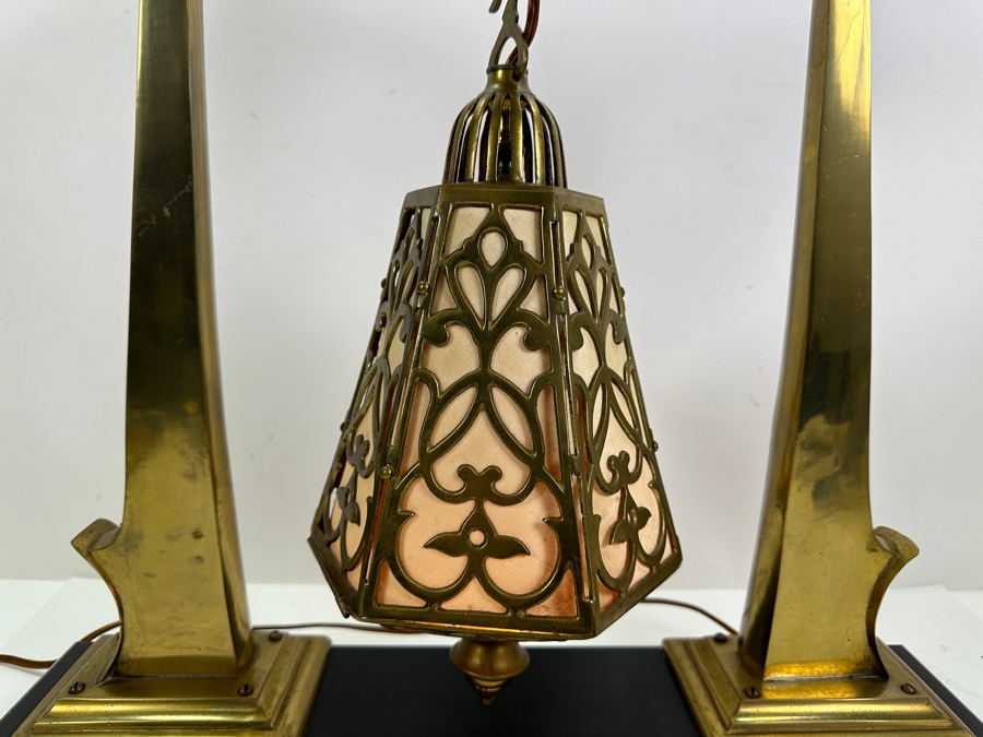 Vintage Brass Indian Hanging Light Lamp 21W X 5D X 23H [Photo 2]
