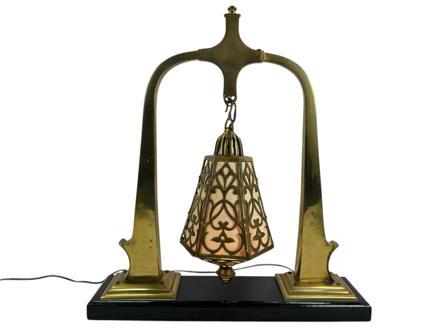 Vintage Brass Indian Hanging Light Lamp 21W X 5D X 23H [Photo 1]