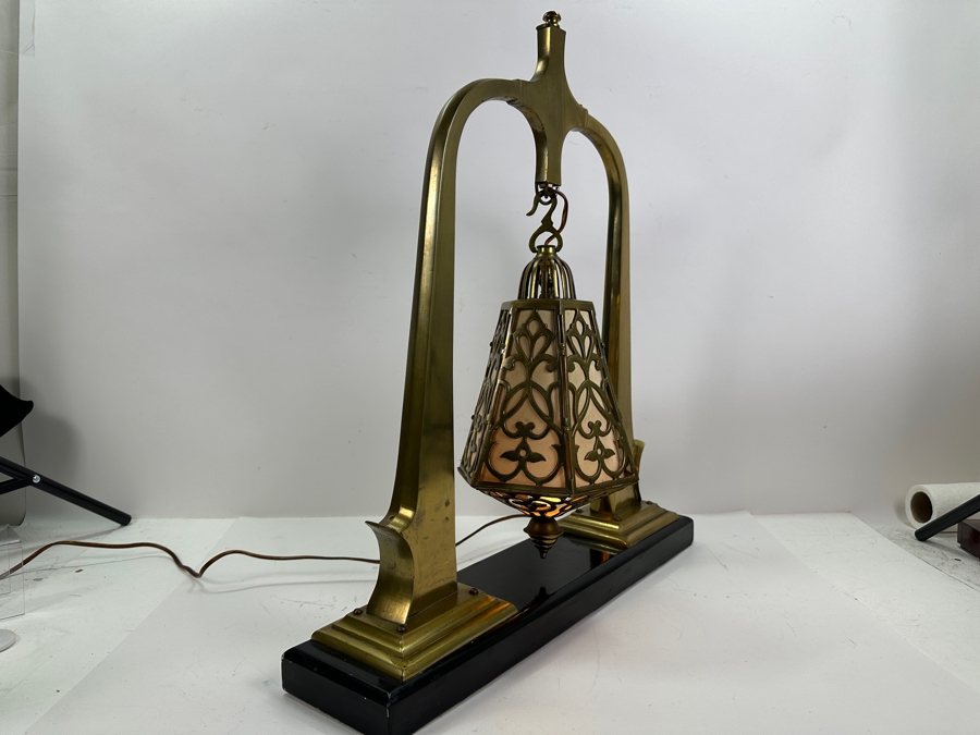 Vintage Brass Indian Hanging Light Lamp 21W X 5D X 23H [Photo 5]
