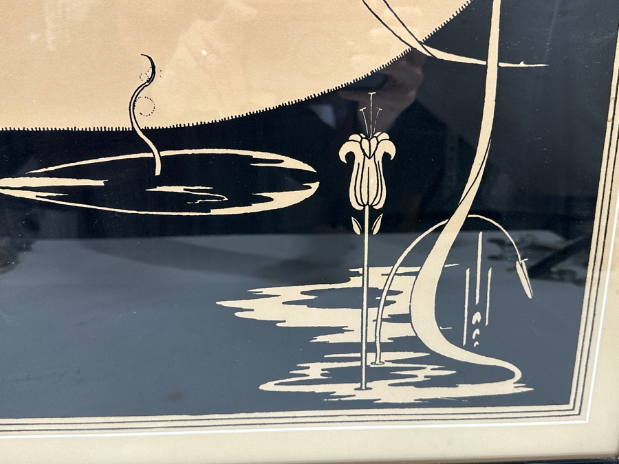 Aubrey Beardsley (1872-1898, English) Print Titled 'The Climax' Created In 1893 For Oscar Wilde's Play 'Salome' 16 X 22.5 Framed 19.5 X 26 [Photo 4]