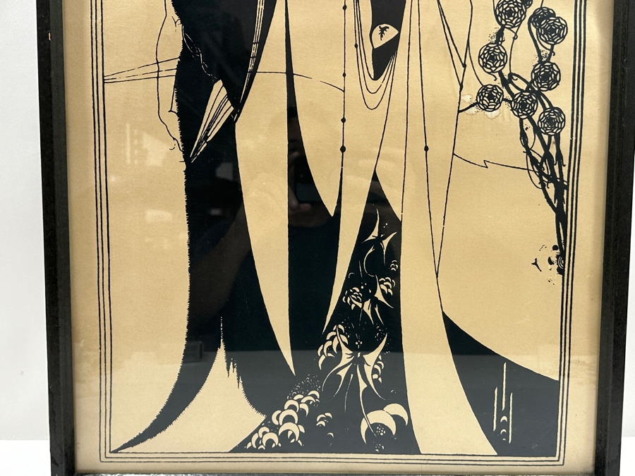Aubrey Beardsley (1872-1898, English) Print Titled 'John And Salome' Created In 1894 For Oscar Wilde's Play 'Salome' 16 X 22.5 Framed 19.5 X 26 [Photo 3]