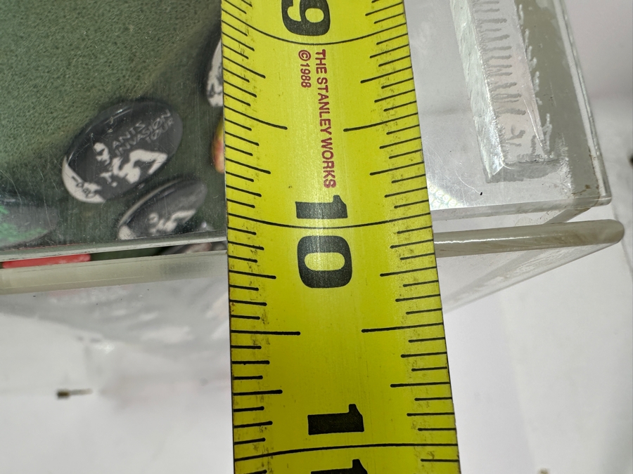 Huge Collection Of Vintage 1980s Punk Rock 'Adam And The Ants' Buttons (And About 8 Oingo Boingo Buttons) Displayed In A Circular Rotating Acrylic Display Case 10W X 10D X 21H - See Photos [Photo 23]