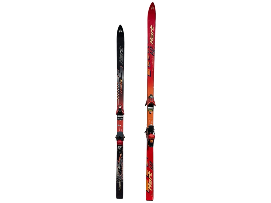 Hart F17 Competition Mogul Skiis 74.5'L And Hart Contour CS Skiis 67'L Previously Owned By A Competition Freestyle Skier