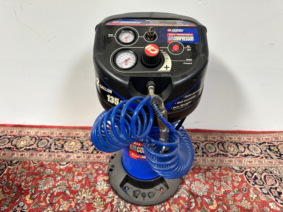 JUST ADDED - Campbell Hausfeld Wall-Mounted Air Compressor 2 Gallon 135 Max PSI 24'H [Photo 2]