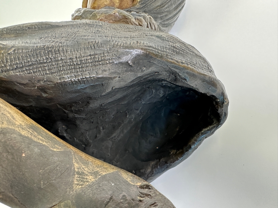 Stunning Limited Edition Bronze Sculpture By Joy Maushake Titled 'Demure' On Signed Wooden Base 12W X 10D X 15H Retails $675 [Photo 18]