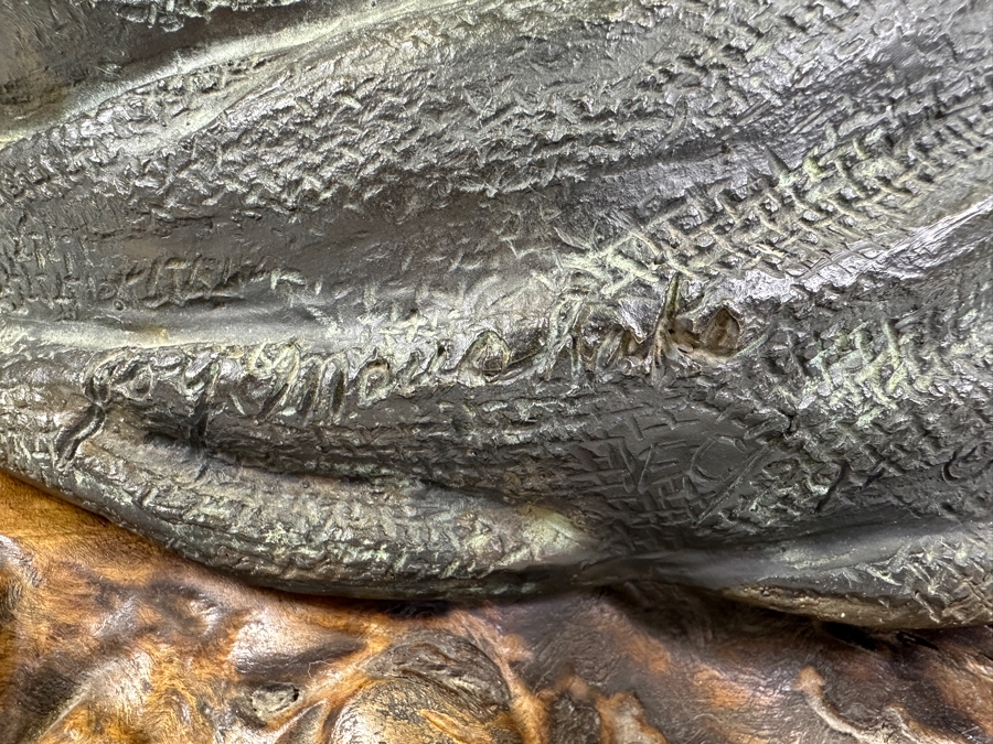 Stunning Limited Edition Bronze Sculpture By Joy Maushake On Wooden Base 16W X 15D X 15H Retails $1,125 [Photo 8]