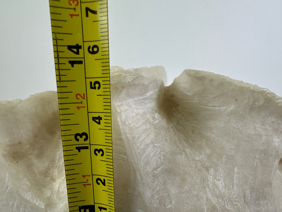 Vintage 1985 Carved Alabaster Sculpture Of A Native American Chief Signed Riley Manning 11W X 9D X 13.5H [Photo 13]