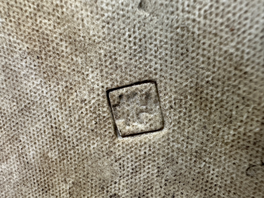 Old Japanese Large Head Blue & White Signed Fukurokuju Good Luck God Figurine 11H [Photo 9]