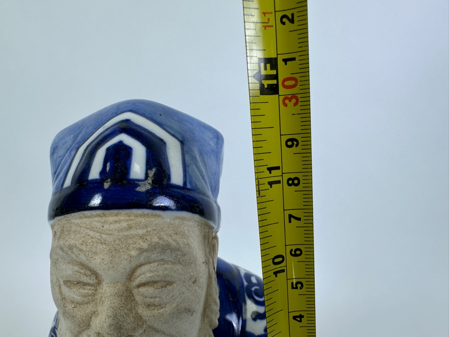 Vintage Japanese Kutani Porcelain Jurojin God Of Longevity Figurine 12H [Photo 10]