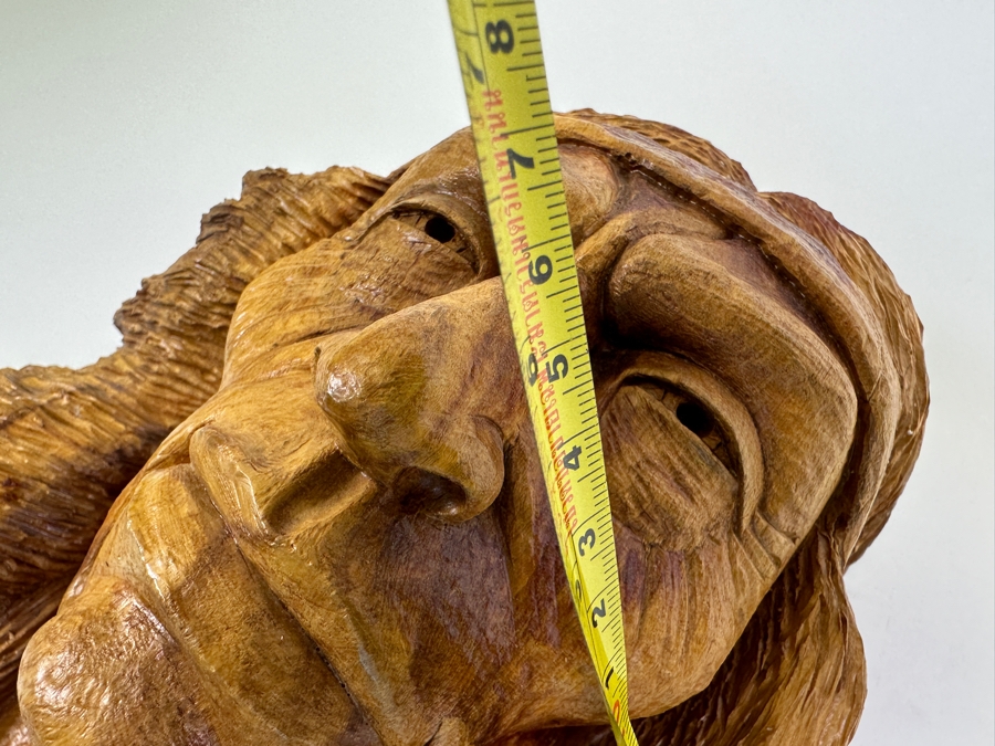 Carved Wooden Wall Sculpture Of A Native American Titled 'Dakota Wind' 13W X 14H X 6D Retails $525 [Photo 12]