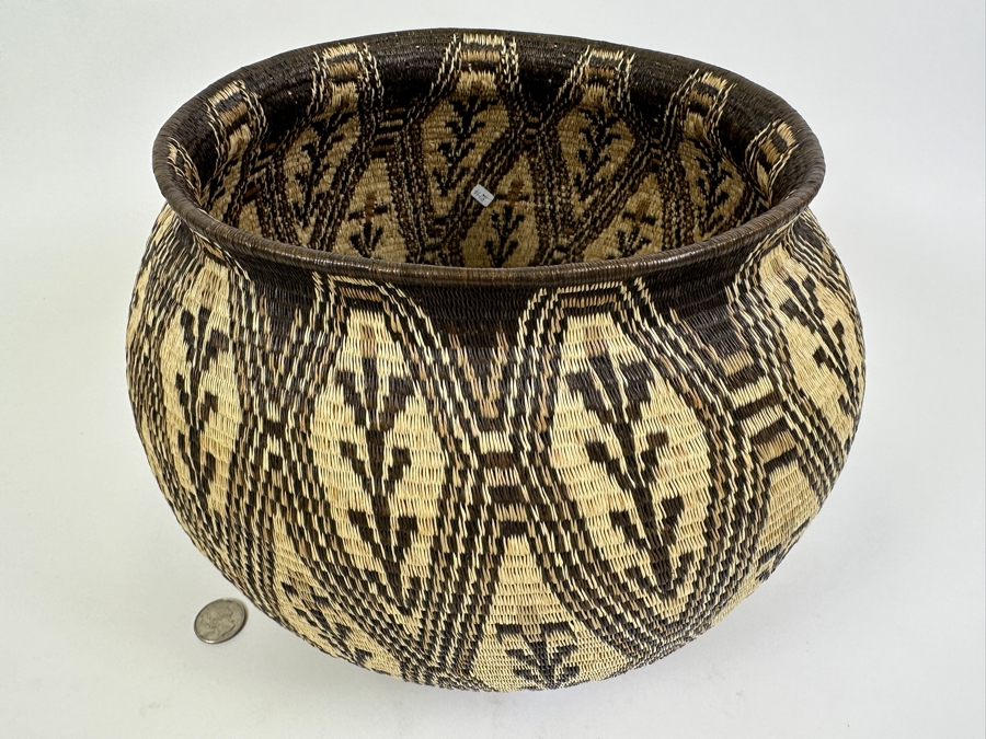Large Handwoven Basket From The Wounaan And Embera People Of The Darien Rainforest In Panama 12W X 9H [Photo 5]