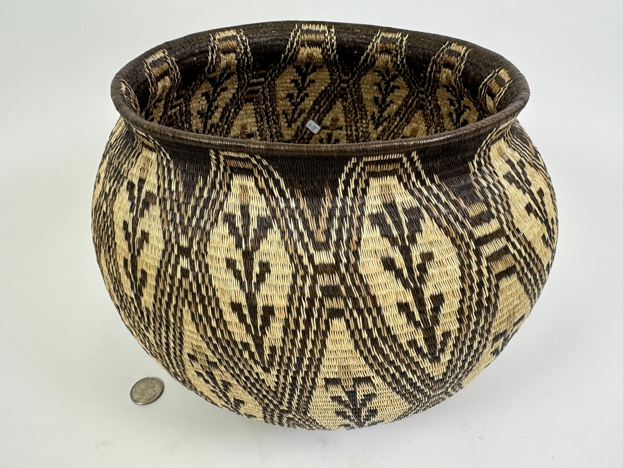 Large Handwoven Basket From The Wounaan And Embera People Of The Darien Rainforest In Panama 12W X 9H [Photo 4]