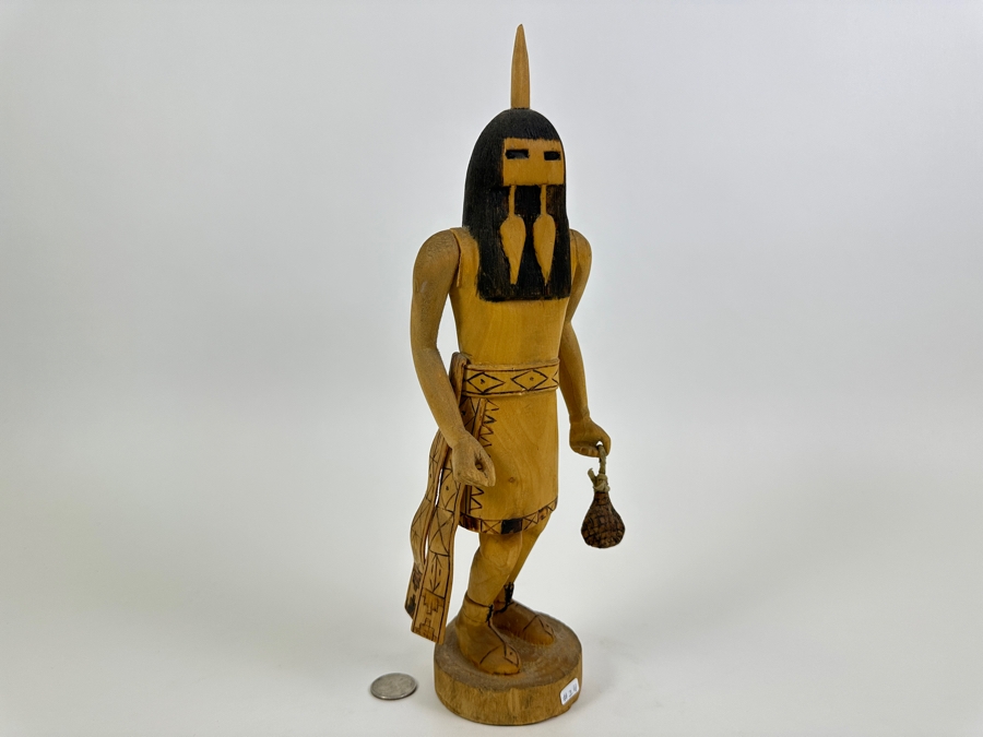 Vintage Carved Wooden Hopi Kachina Doll 13H [Photo 3]