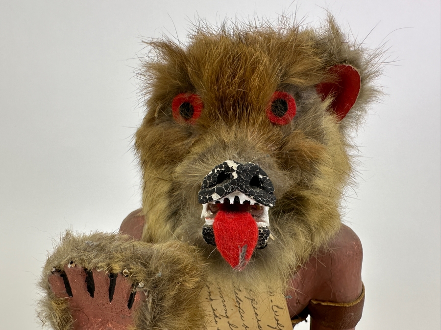 Vintage Native American Hopi Wolf Kweo Kachina Doll 11H [Photo 4]